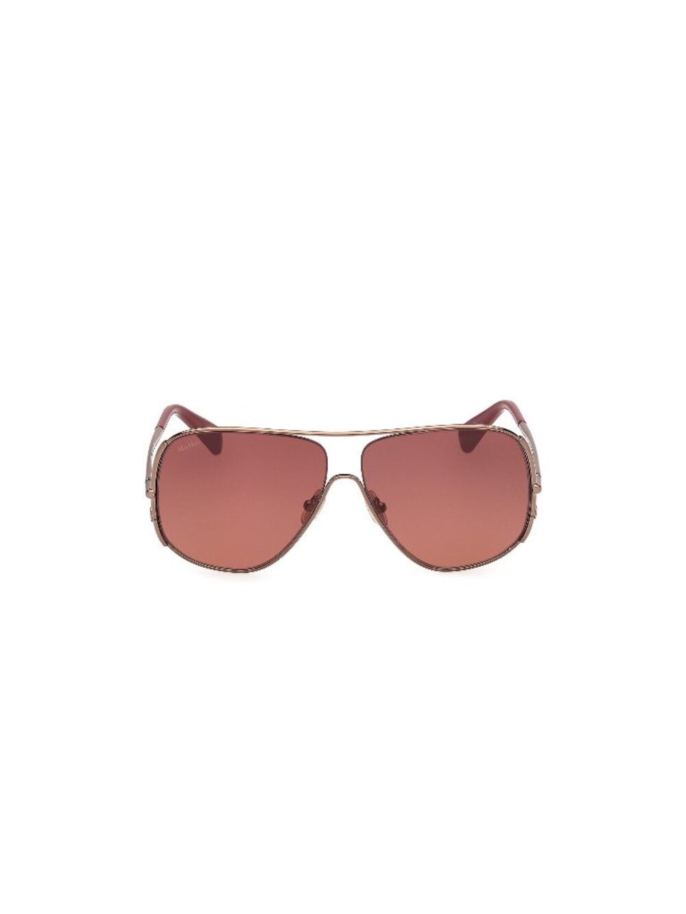 New Max Mara Women's Sunglasses Gold Brown Lens Metal Frame MaxMara MM0190 33T